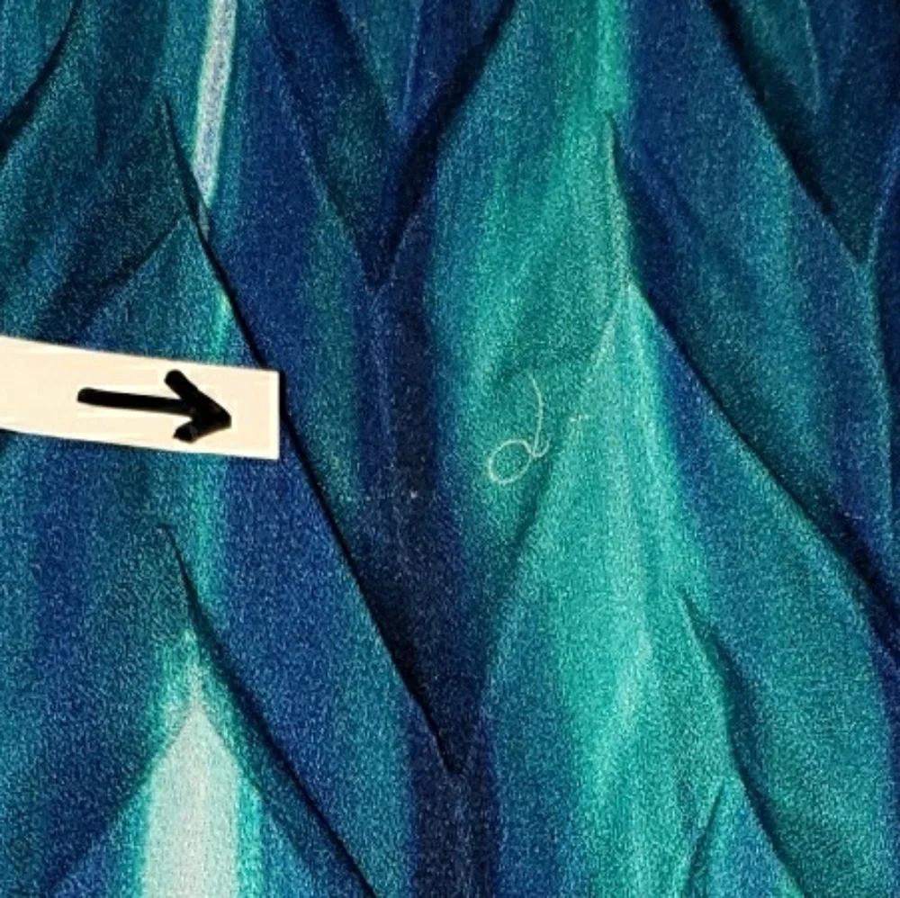 Chic Navy and Teal Skirt - Picture 7 of 7